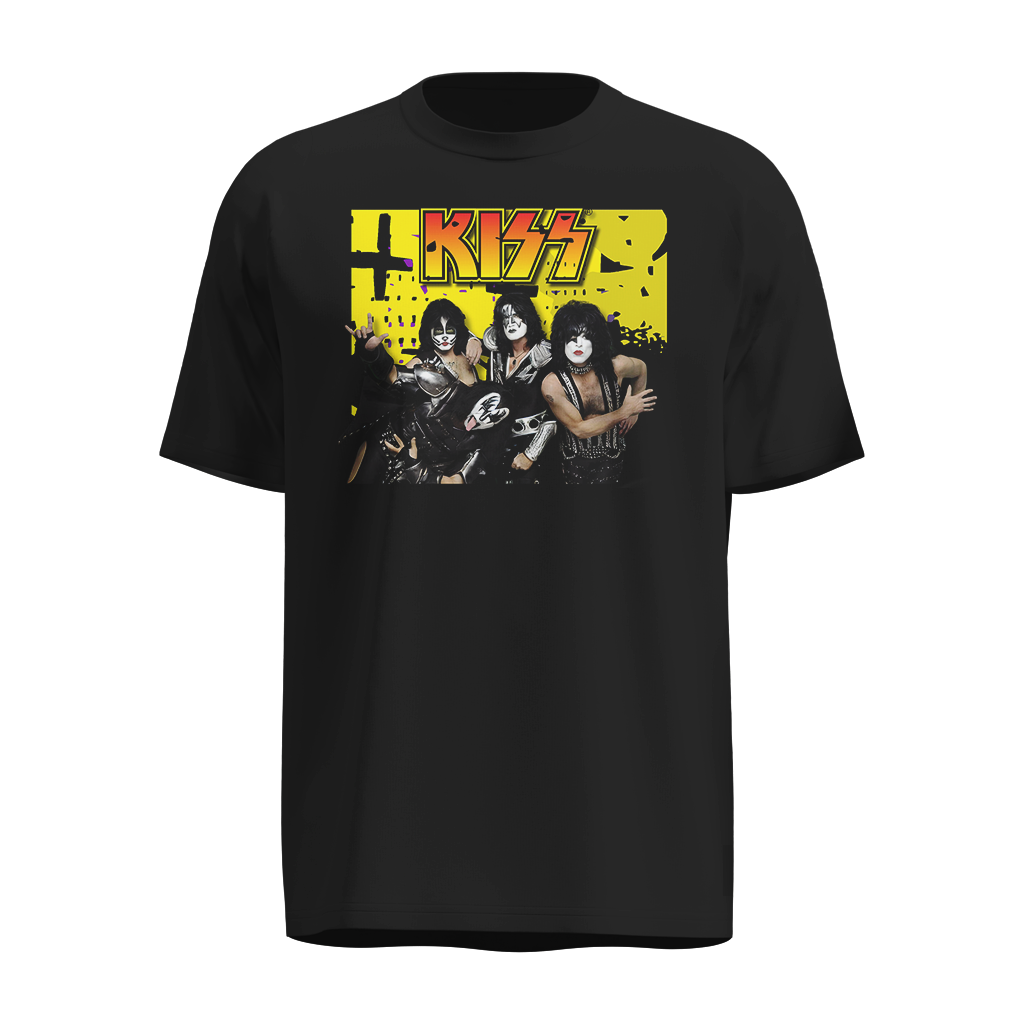 Playera KISS Yellow Power | Algodón Ultra Soft 100% | Rock Legend Style