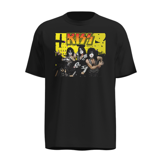 Playera KISS Yellow Power | Algodón Ultra Soft 100% | Rock Legend Style