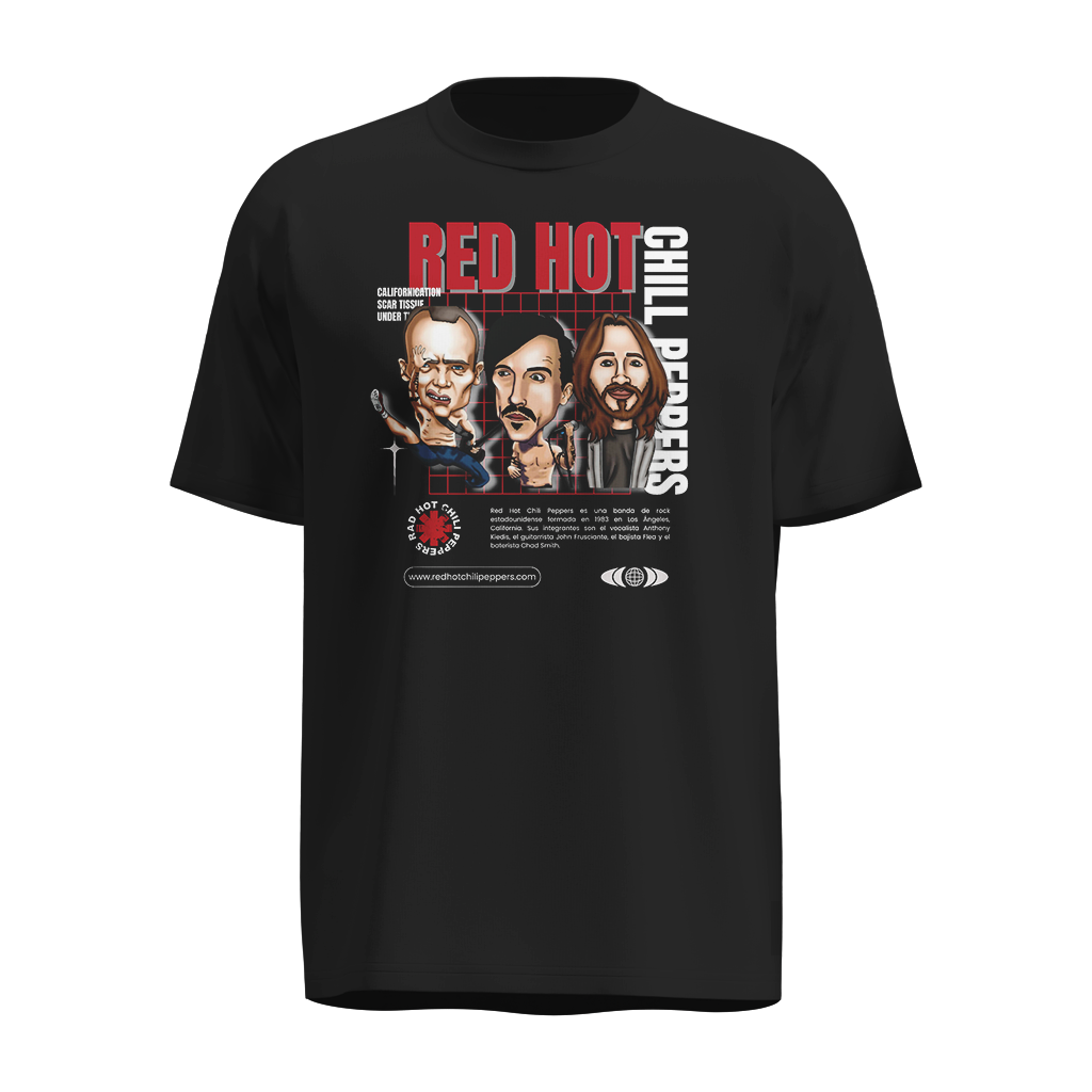 Playera Red Hot Chili Peppers | Diseño Caricatura