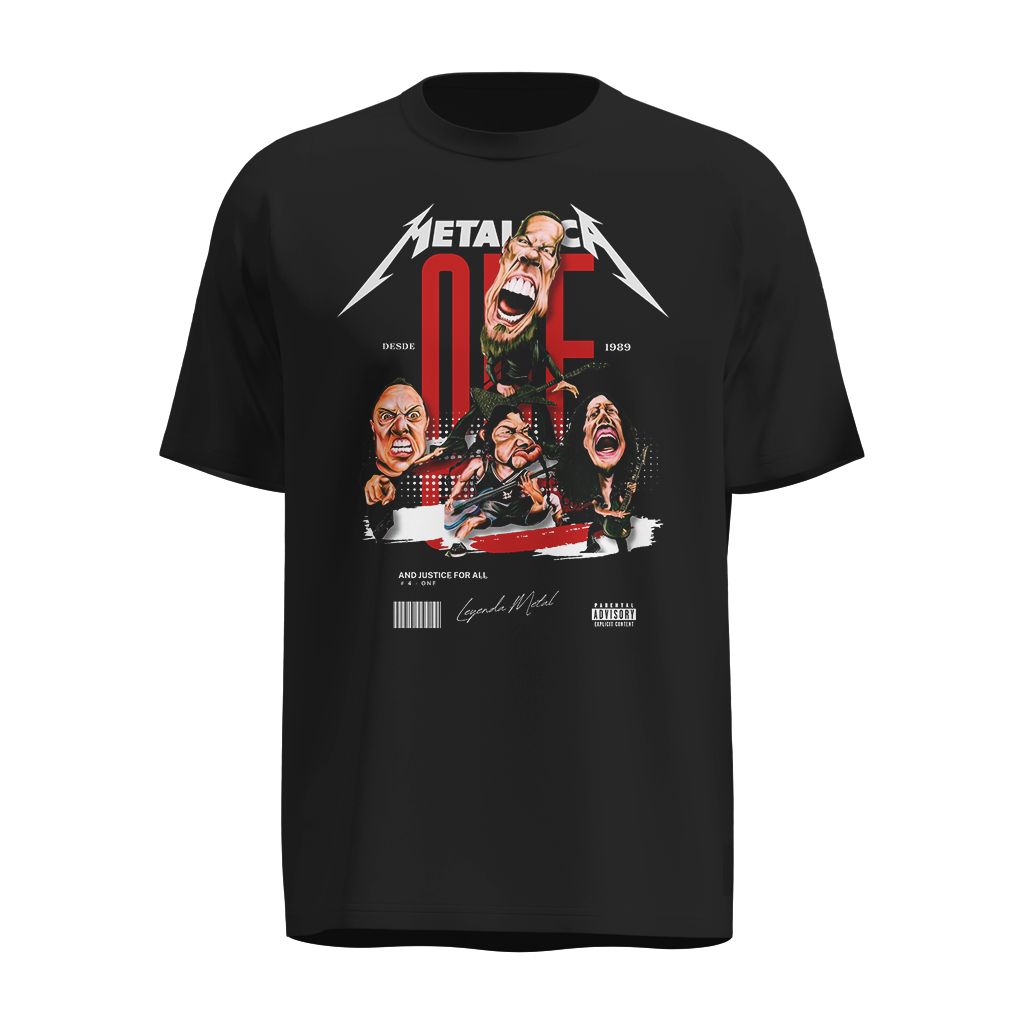 Playera Metallica One 1989  Algodón Premium Ultra Soft